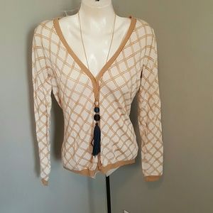 Cream and gold cardigan